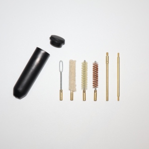 Kit de nettoyage de canon de 9 mm en gros, portable, avec rangement de poche, tige en laiton, ensemble de nettoyage de canon de pistolet, accessoires de chasse et de tir en extérieur - Product Image 1