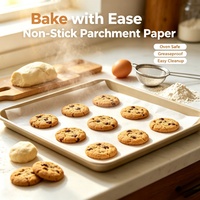 Papier de cuisson en gros, résistant à la chaleur, antiadhésif, imperméable et résistant à la graisse pour la préparation de pizzas et de pâtisseries