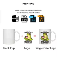 Tasse blanche de sublimation de grade A 11oz avec revêtement Tasse vierge de sublimation bon marché à vendre