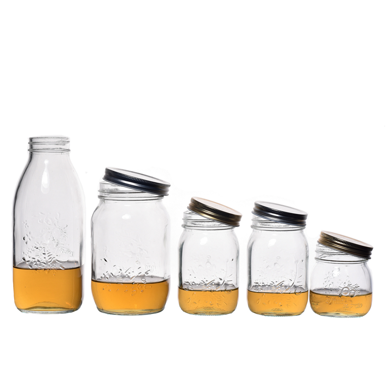 KDG Brand Customized Food Storage 16oz Mason Glass Jars Hot Sale Custom 150ml 300ml 500ml 1000ml Glass Jars with Lids
