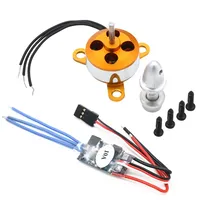Moteur Brushless Métallique Micro 9G A1504 2200KV 2700KV 2900KV 3200KV avec Support et ESC 10A pour Drone RC Quadricoptère UFO POWERelax