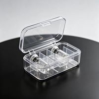 Boîte d'emballage personnalisée en plastique de qualité alimentaire pour flacons, vente en gros OEM, haute qualité, boîte de rangement pour flacons de 3 ml à 2 compartiments pour ampoules cosmétiques