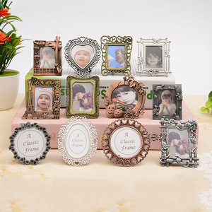 Cornice Portafoto Creativa a Forma di Cuore da 2 Pollici, Supporto per Foto Vintage di Varie Forme, <span class=keywords><strong>Portachiavi</strong></span>, Portafoto per Bambini - Product Image 2