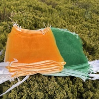 Mini sacs en maille d'emballage de gingembre 100% vierge Pe légumes fruits oignon ail emballage Mono sac en maille avec cordon de serrage