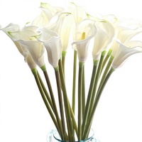65cm Calla-Lilie Künstliche Blumen Hochwertige Große Gelbe PU-Blume Dekoration für Hochzeit Heim-Dekor Schreibtisch Wohnzimmer
