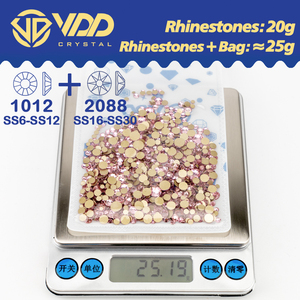 Vdd 008 Gerookte Topaas SS6-SS30 2088 Kristal Steentjes Hoge Kwaliteit 8 Grote 8 Kleine Platte Achterkant Steen Voor Diy Nail Art Decoratie - Product Image 5
