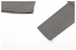 Femmes <span class=keywords><strong>col</strong></span> rond <span class=keywords><strong>col</strong></span> <span class=keywords><strong>bateau</strong></span> haut court à manches longues t-shirt écologique coupe régulière haut court - Product Image 4