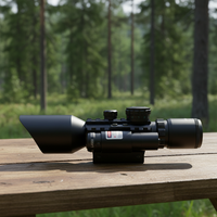 Lunettes de visée tactiques pour sports de plein air avec éclairage rouge et vert, point rouge et viseur, construction en acier allié