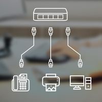 Switch Ethernet RJ45 de 5 Puertos 10/100Mbps Sin Administración, QoS, Plug & Play, Switch de Red de Escritorio para Hogar y Oficina, AP-5005S