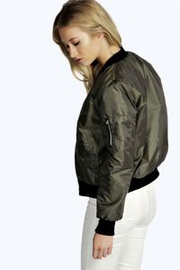 Hot Autumn and Spring Women'S Fashion <b>Top</b> <b>Coat</b> Ladies Stand Collar Slim Outerwear Trendy Solid Color Zippered Women Jackets - Product Image 5