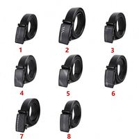 Ceintures en cuir véritable noires pour hommes d'affaires, ceinture automatique décontractée, mode