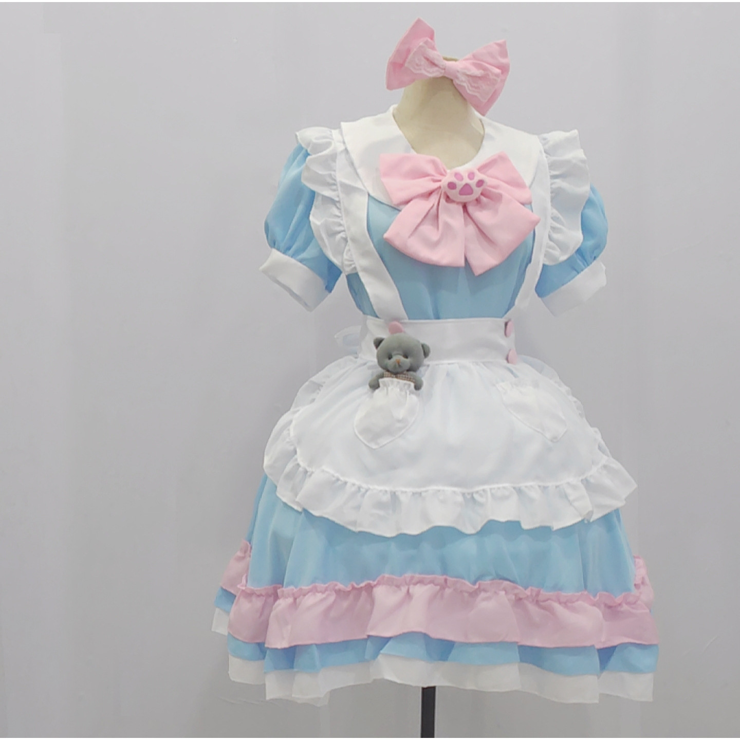 Fleur de jour de pluie [Jupe tablier nœud bandeau patte de chat]