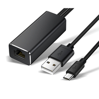 Cable Micro-USB de 1M a RJ45 10/100Mbps, Adaptador de Tarjeta de Red Ethernet USB 2.0, Cableado Externo con Alimentación USB
