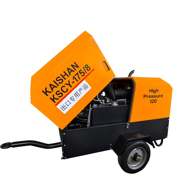 Good Price 185 Cfm Diesel Driven Mobile Screw air Compressor for Construction Engineering Small Mine air Compressor