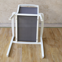Fauteuil en maille OEM ODM en gros pour terrasse d'hôtel, restaurant, mobilier de patio, couleur personnalisée, résistant aux UV, conforme REACH EN 581