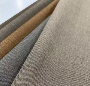 Tissu de costume en sergé 3/3 Leris 95% polyester 5% élasthanne pour pantalons et robes, en stock - Product Image 1