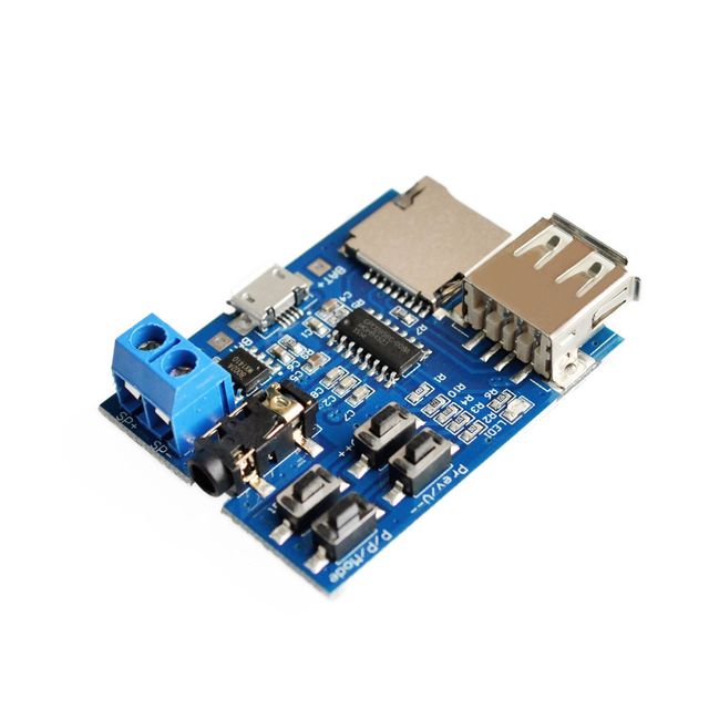 MP3 Lossless Decoder Board Comes With Power Amplifier Mp3 Module Mp3 Decoder TF Card U Disk Decoder Player DAC Module Portable