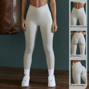 Nuevos Pantalones de Yoga Ajustados con Bolsillos Dobles Laterales, Leggings de Cintura Alta con Efecto Levanta Glúteos, Ropa Deportiva para Mujer - Product Image 2