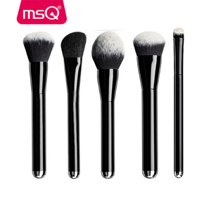 Logo privé personnalisé pinceaux de maquillage fard à joues 5pcs pinceaux de visage en cheveux synthétiques végétaliens personnalisés - Product Image 1