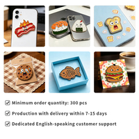 Autocollants de téléphone en métal Kawaii sur le thème de la nourriture, badges aimantés personnalisés en émail (burgers, desserts), épinglettes de revers mignonnes à l'effigie de dessins animés, cadeaux, direct usine, faible MOQ
