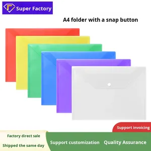 A4 túi tập tin trong suốt, kết thúc mờ, chống nước, tài liệu, hóa đơn, túi lưu trữ văn phòng, thư mục dày - Product Image 4