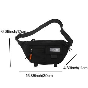 Sac banane multifonctionnel en nylon pour le sport et le fitness, motif lettres, fermeture éclair, idéal pour l'extérieur - Product Image 2
