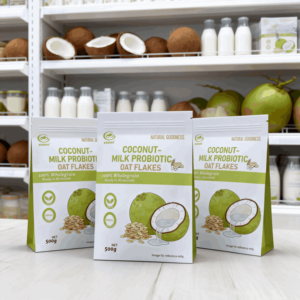 नारियल दूध प्रोबायोटिक ओक फ्लेक्स, पूरे अनाज तत्काल जई नाश्ता अनाज - Product Image 4