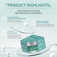 Crème en capsules PDRN COSMETICS 100 50mL, soin coréen pour la peau, crème gel raffermissante et nourrissante pour une élasticité cutanée rafraîchissante
