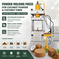 Presse hydraulique pour la fabrication de briquettes de fibres de coco, de tourteaux de coco et de poudre de coco