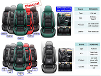 4kg poids 12pcs 100% housses de siège de voiture en cuir de luxe