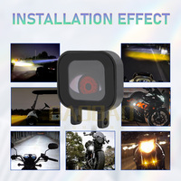 Éclairage Bb2312 LED Dynamic Devil Eyes 6 modèles auxiliaires mini phare de conduite pour moto, phare pour moto
