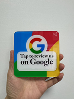 Plaques intelligentes personnalisables en acrylique avec code QR, RFID, NFC pour cartes de membre et affichages interactifs des avis Google