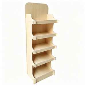 Présentoir à gâteaux personnalisable, support à biscuits à étages en bois avec tableau noir pour boulangeries, vente en gros pour marchés et foires - Product Image 3