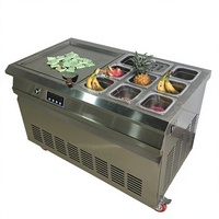 Nouvelle Machine à Glace à Rouleaux Thaïlandaise Zhuofu Smart Grande Capacité Neuf Bacques pour Glace Frite et Yogourt Glacé – Garantie 1 An