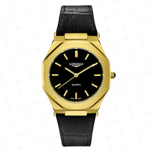 Montre pour homme - Montre octogonale tendance pour homme, bracelet en cuir, étanche - Product Image 2