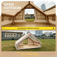 Tente gonflable d'extérieur automatique à structure pneumatique en tissu Oxford imperméable, tente pop-up pour le glamping familial, pour 4, 6 ou 8 personnes, idéale pour les festivals