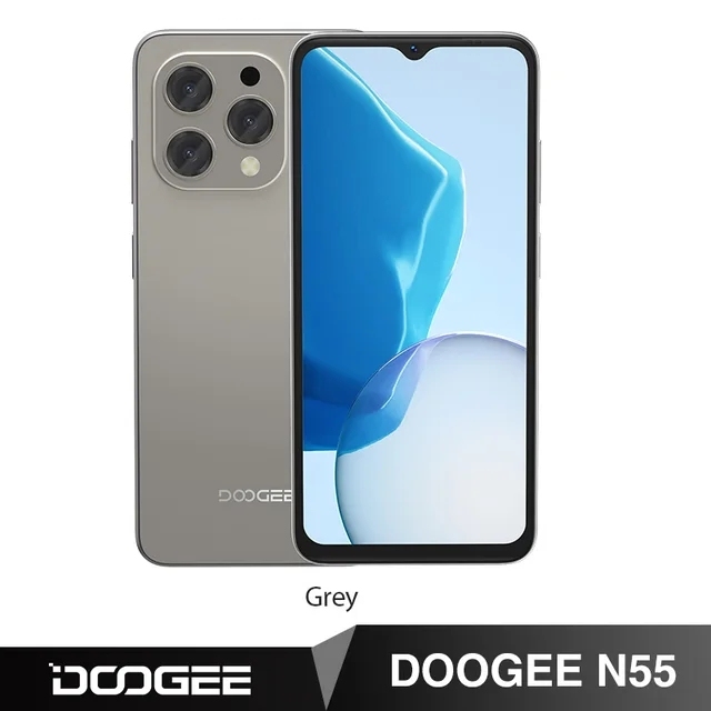 DOOGEE N55 Smartphone 6.56" 90Hz IPS Screen 9GB RAM+128GB Face Unlock 5150mAh Large Battery Octa Core Android 14