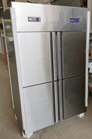 Réfrigérateur vertical pour l'hôtellerie commerciale, réfrigérateur à quatre portes, congélateur à quatre portes, refroidisseur en acier inoxydable, prix à Hyderabad