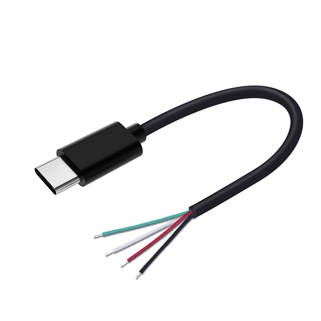 Custom USB Type C Male to Open End Pig Tail USB a Male to NC End 28AWG 4 Core Open End OEM USB Cable