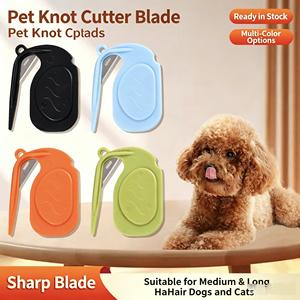 Pettine <span class=keywords><strong>per</strong></span> Toelettatura Animali in Acciaio Inox e Plastica, Rimuovi Nodi <span class=keywords><strong>per</strong></span> Cani e Gatti, Taglia Pelo Intrecciato - Product Image 1