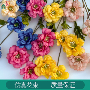 ดอกชบาฤดูใบไม้ผลิ 5 หัว ดอกไม้ประดิษฐ์ 73 ซม. สีชมพู ดอกไม้ผ้าไหม ตกแต่งงานแต่งงาน - Product Image 5