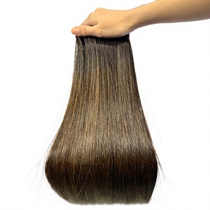 Extensions de cheveux humains vietnamiens 100% vierges Remy, double trame, alignées sur la cuticule, en vrac, à prix abordable - Product Image 1