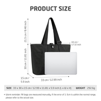 Sac fourre-tout en nylon prêt à être expédié pour femmes, logo personnalisé, grande capacité, multi-poches, fermeture éclair, sac à bandoulière, vente en gros pour le travail, la gym, les voyages