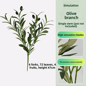 Branches d'<span class=keywords><strong>olivier</strong></span> artificielles, tiges vertes, feuilles d'<span class=keywords><strong>olivier</strong></span> décoratives pour la décoration de la maison, les mariages, les arrangements floraux, vente <span class=keywords><strong>en</strong></span> gros <span class=keywords><strong>en</strong></span> usine - Product Image 3