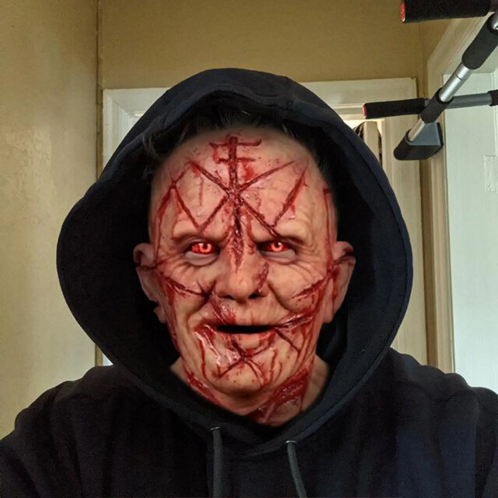 Halloween Cosplay Latex Hoofd Masker Party Bar Spookhuis Eng Prop Terroristische Bloeden Prestaties Halloween Scary Masker
