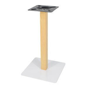 Base de <span class=keywords><strong>table</strong></span> en bois grainé et blanc, piédestal carré moderne pour tables de café et de restaurant - Product Image 5