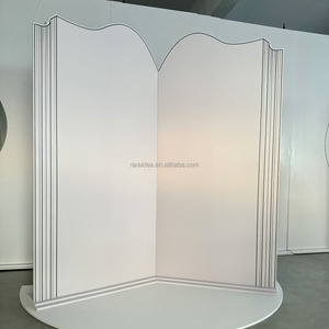 Tùy chỉnh chương thiết kế đám cưới sự kiện sân khấu nền trắng PVC vòm cuốn sách <span class=keywords><strong>Backdrop</strong></span> tường - Product Image 4