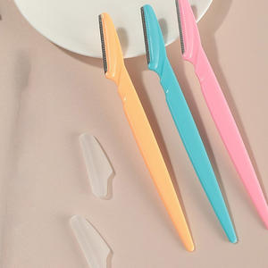 Three-Pack Stainless Steel Sharp <b>Eyebrow</b> <b>Razors</b> & Trimmers for Eyes Lips Face-Factory Wholesale Beauty Tools - Product Image 1