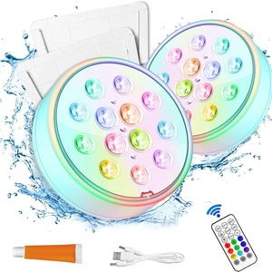 Lampes LED submersibles rechargeables avec télécommande RF, étanches IP68, pour bassin, piscine, aquarium, décoration de fête, extérieur - Product Image 1