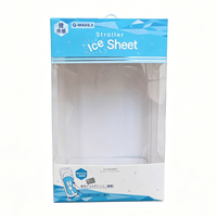 Boîte cadeau rigide en carton ivoire écologique sur mesure avec fenêtre transparente en PVC, laminage mat, forme personnalisée et marquage à chaud